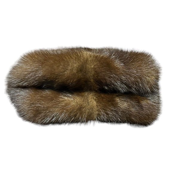 Vintage Cornelius Makers of Fine Furs Brown Mink Pillbox 50s 60s Womens Hat Bow - Picture 3 of 8